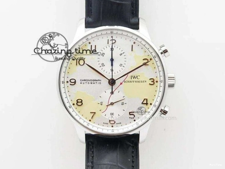 MIROTIME 0412 EasyCare Portuguese Real PR IW500705 ZF 1:1 Best Edition On Blue Leather Strap A52010 V 7310